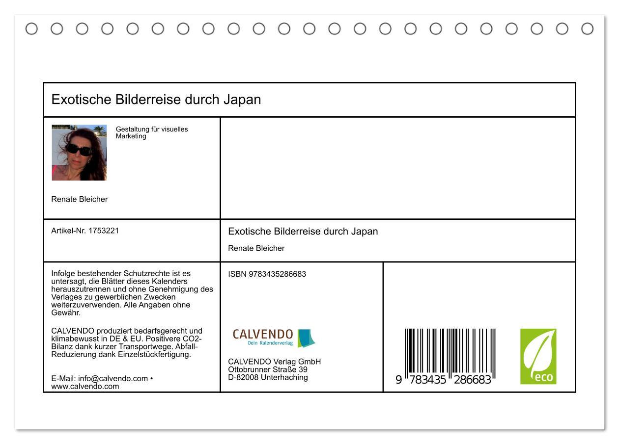 Bild: 9783435286683 | Exotische Bilderreise durch Japan (Tischkalender 2025 DIN A5 quer),...