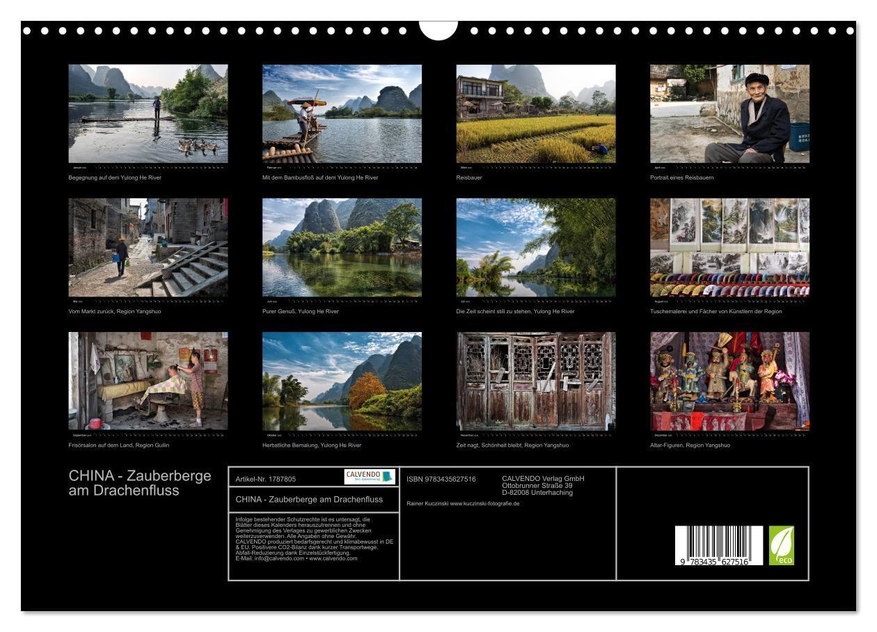 Bild: 9783435627516 | CHINA - Zauberberge am Drachenfluss (Wandkalender 2025 DIN A3...