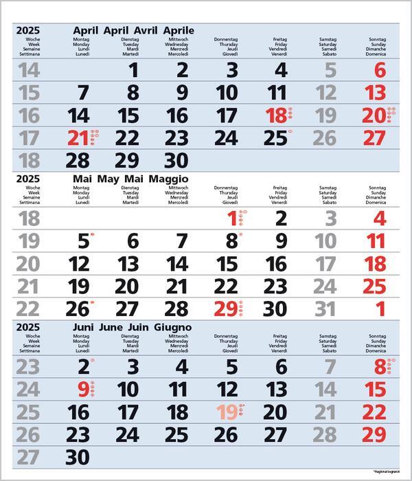 Bild: 9783731877547 | 3-Monats-Planer Comfort Blau 2025 | Verlag Korsch | Kalender | 12 S.