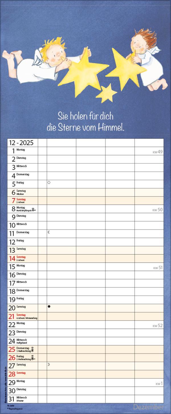 Bild: 9783731876847 | Familientimer Schutzengel 2025 | Verlag Korsch | Kalender | 14 S.