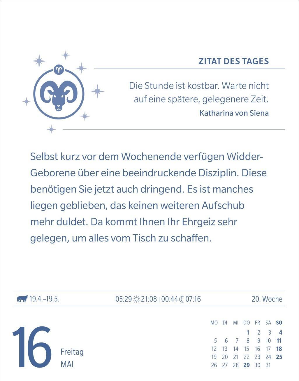 Bild: 9783840033674 | Widder Sternzeichenkalender 2025 - Tagesabreißkalender - Ihr...