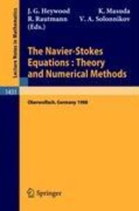 Cover: 9783540527701 | The Navier-Stokes Equations Theory and Numerical Methods | Taschenbuch