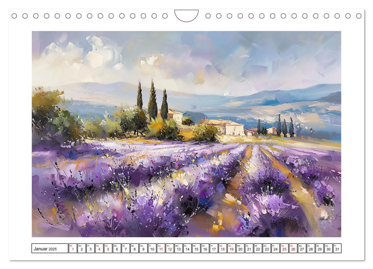 Bild: 9783457139462 | Toskana bis Provence (Wandkalender 2025 DIN A4 quer), CALVENDO...