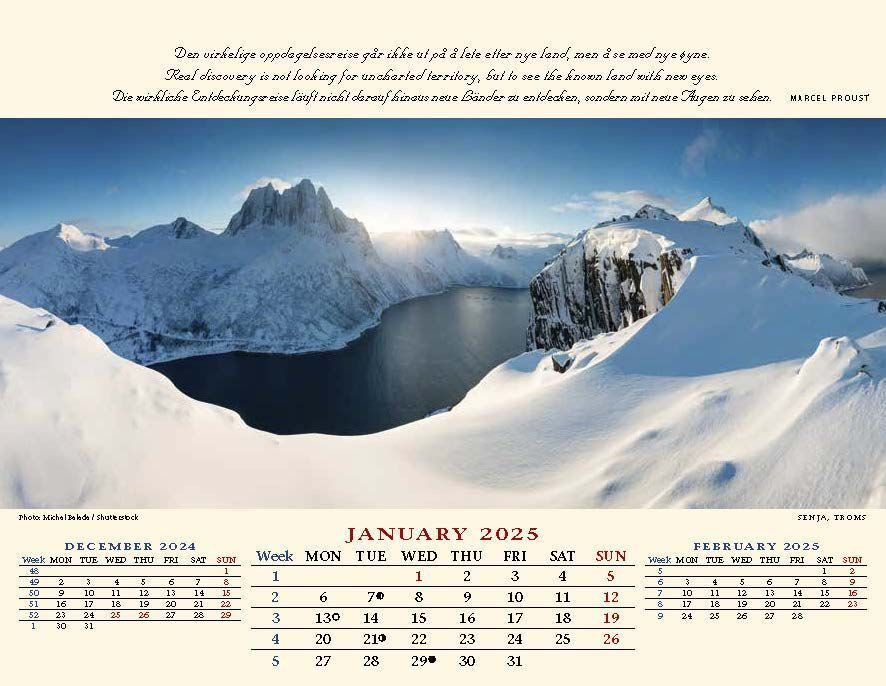 Bild: 9783930232970 | Panorama Norwegen 2025 Tischkalender | Kalender | In Schuber | Deutsch