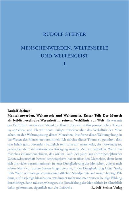 Cover: 9783727420511 | Menschenwerden, Weltenseele und Weltengeist. Erster Teil: Der...