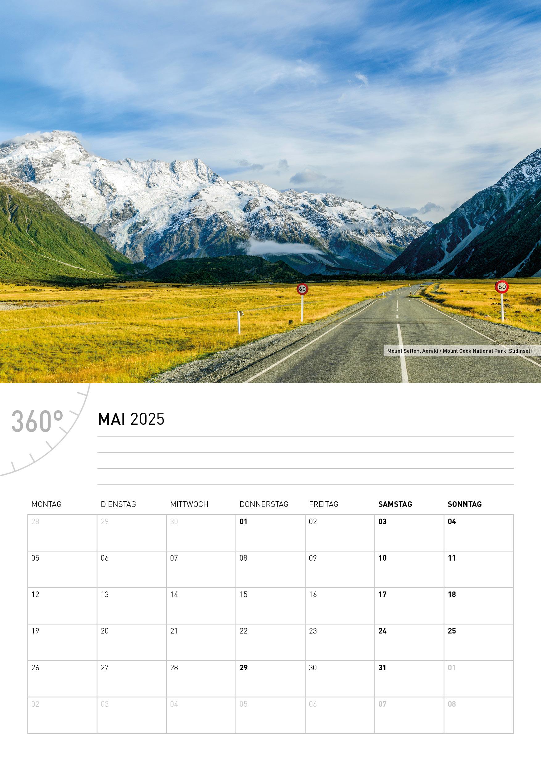 Bild: 9783968555720 | 360° Neuseeland Broschürenkalender 2025 | Christian Heeb | Kalender