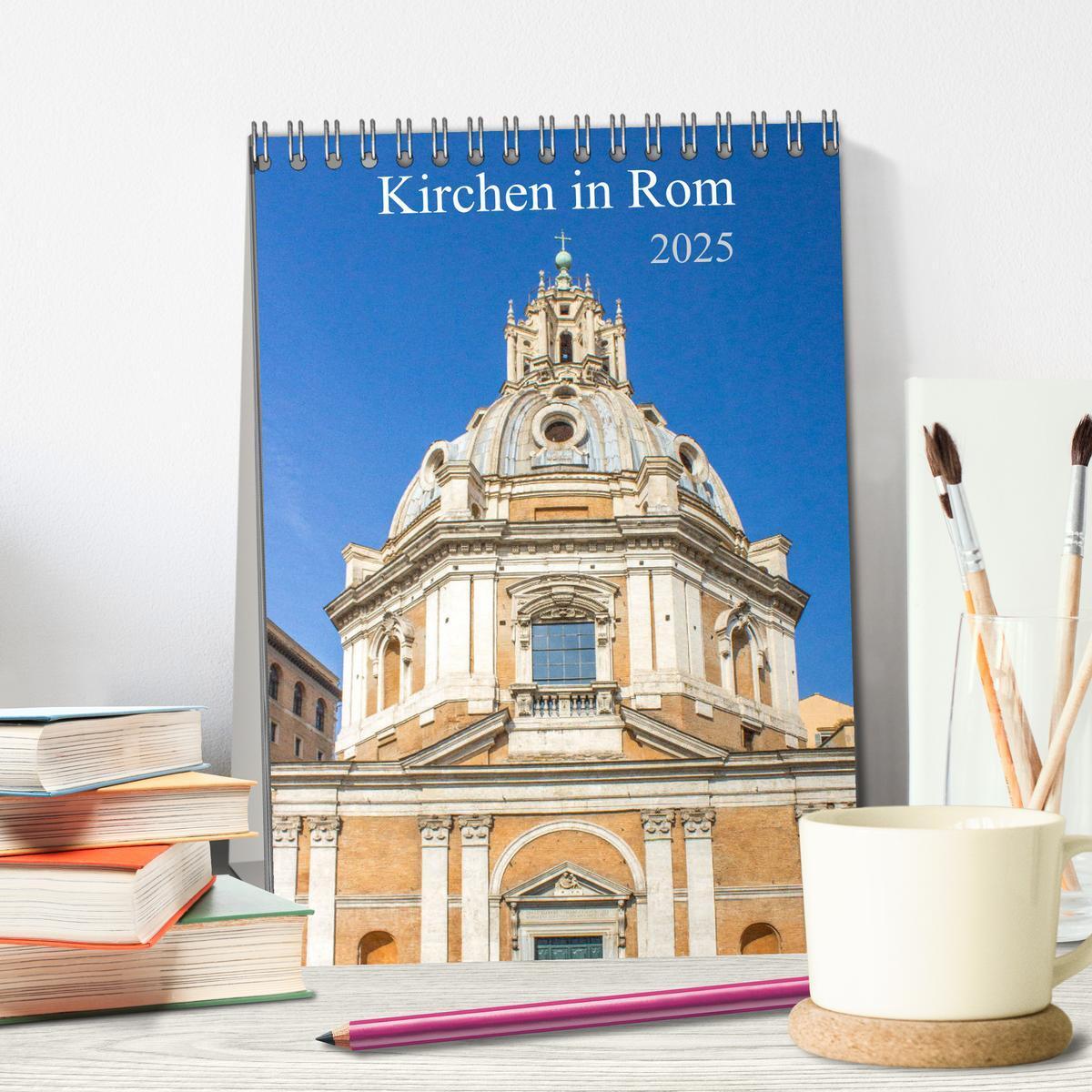 Bild: 9783435942077 | Kirchen in Rom (Tischkalender 2025 DIN A5 hoch), CALVENDO...