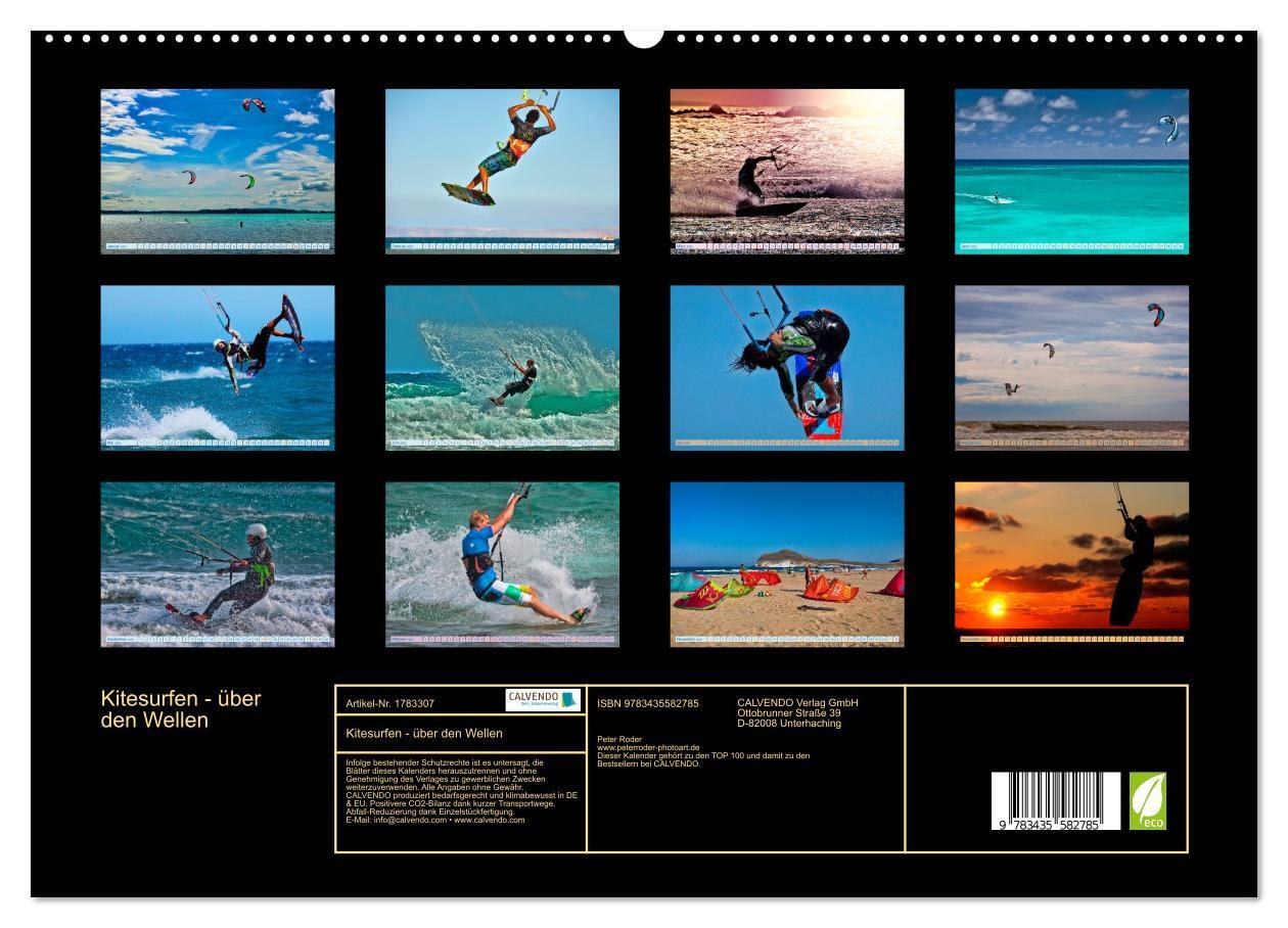 Bild: 9783435582785 | Kitesurfen - über den Wellen (hochwertiger Premium Wandkalender...