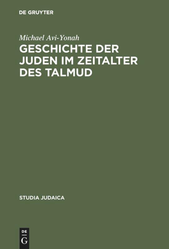 Cover: 9783110013443 | Geschichte der Juden im Zeitalter des Talmud | Michael Avi-Yonah | XV