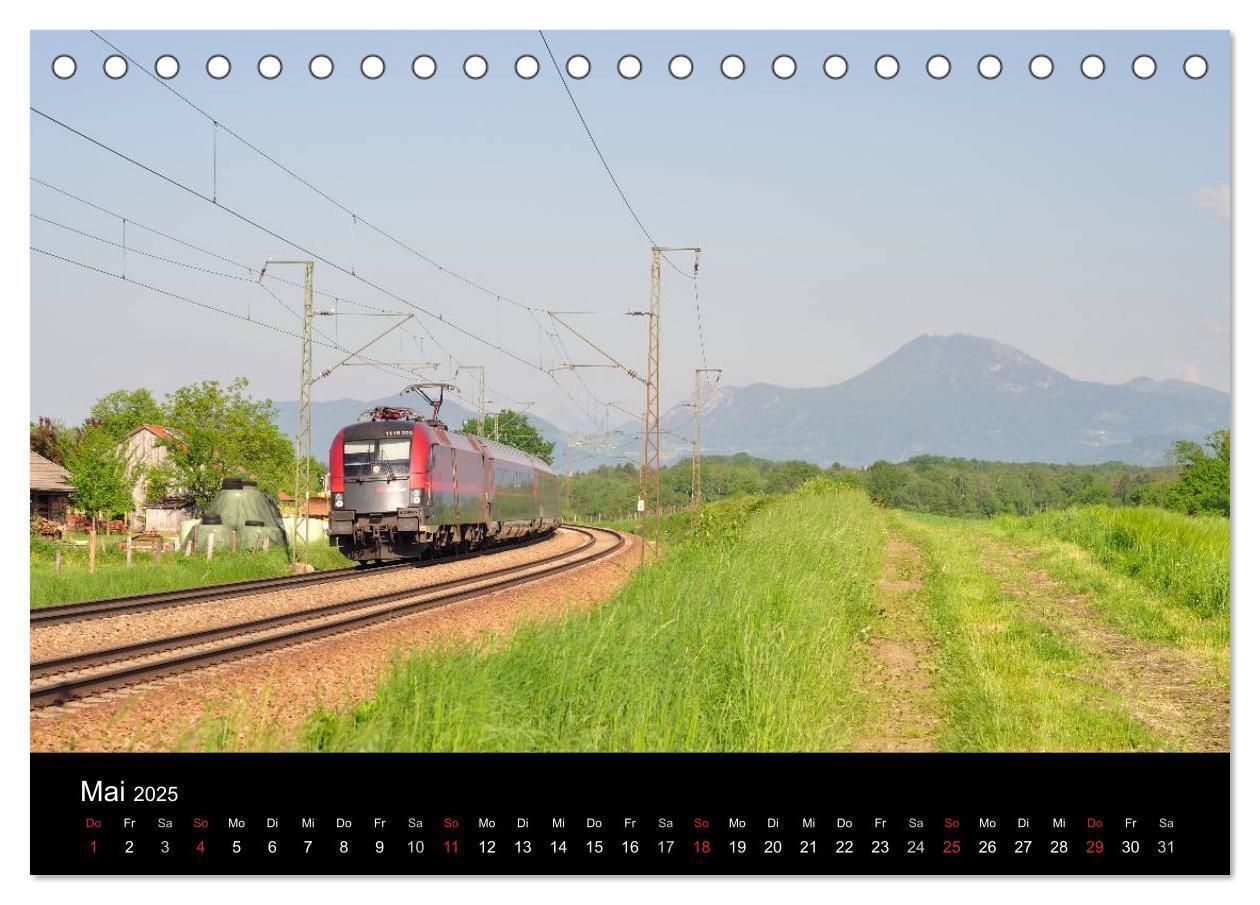 Bild: 9783435584680 | Mit der Bahn durch die Alpen (Tischkalender 2025 DIN A5 quer),...