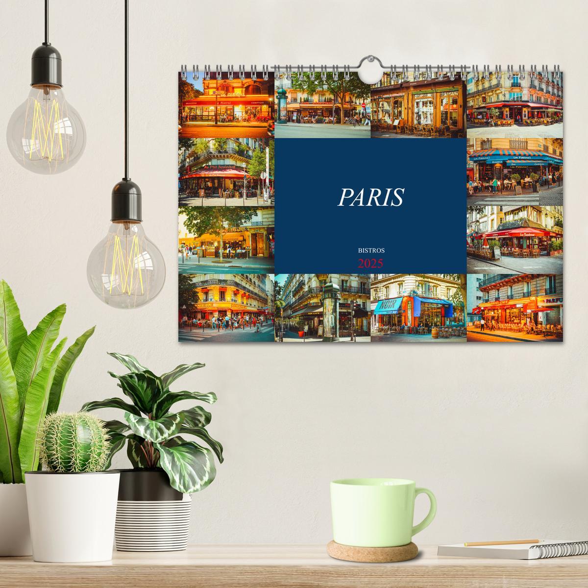 Bild: 9783435366729 | Paris Bistros (Wandkalender 2025 DIN A4 quer), CALVENDO Monatskalender