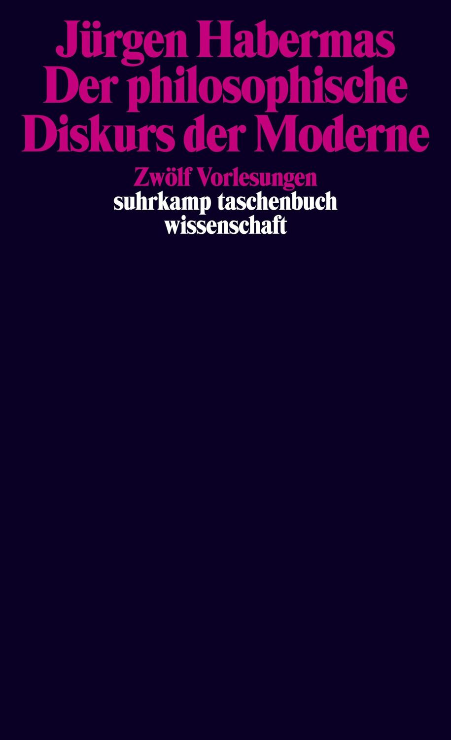 Cover: 9783518283493 | Der philosophische Diskurs der Moderne | Zwölf Vorlesungen | Habermas