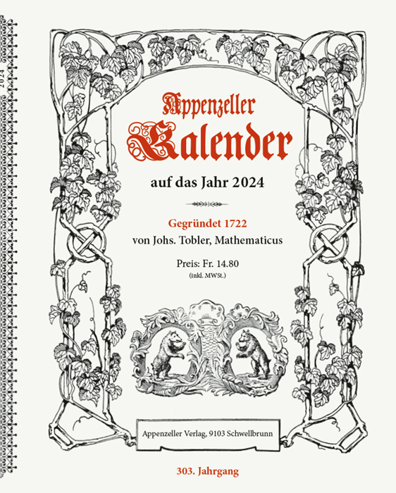 Cover: 9783858828743 | Appenzeller Kalender 2024 | Mit Behördenverzeichnis AI/AR/SG/TG | 2024