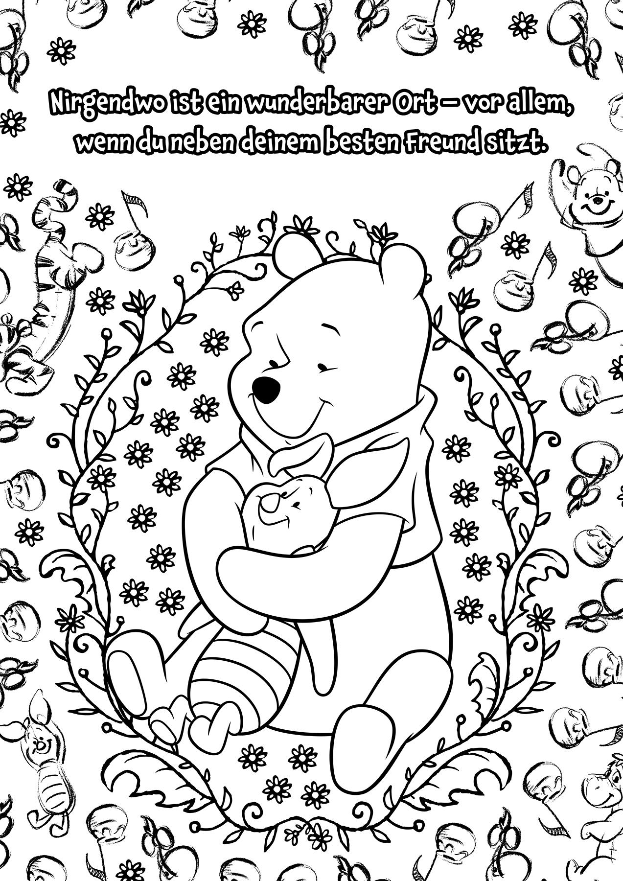 Bild: 9783833242960 | Disney Winnie Puuh: Malblock | Cover mit Goldfolienprägung | Panini