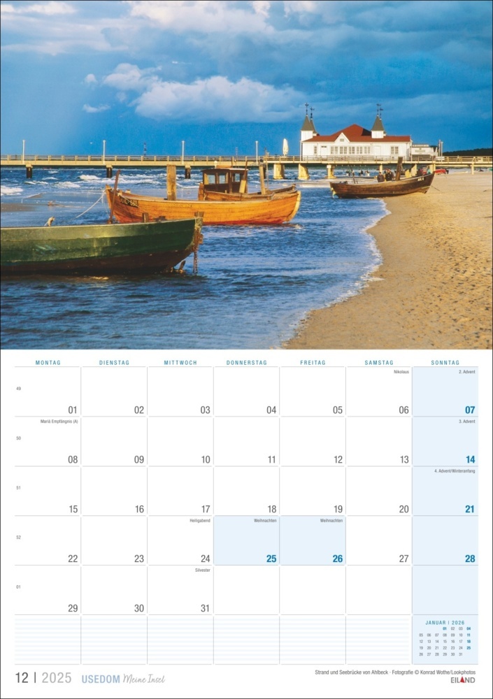 Bild: 9783964023490 | Usedom ...meine Insel Kalender 2025 | Kalender | 13 S. | Deutsch