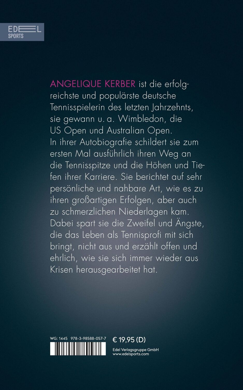 Bild: 9783985880577 | Eine Frage des Willens. Mein Weg nach oben | Angelique Kerber | Buch