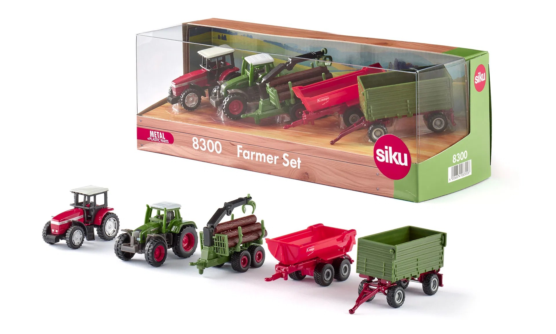 Cover: 4006874083008 | Siku 8300 - Farmer Set, 2 x Traktor, 3 x Anhänger | Deutsch | 2024