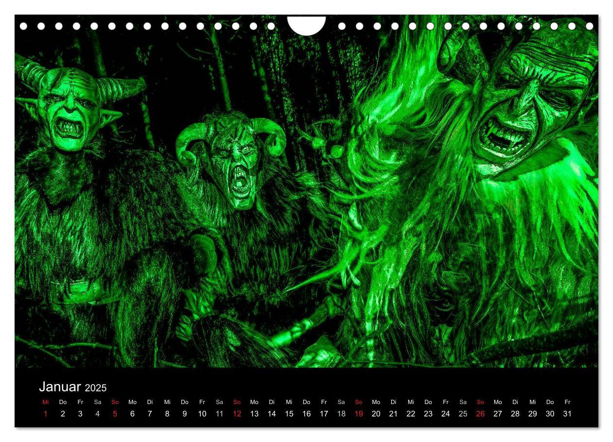 Bild: 9783435574551 | Perchten und Krampusse im Voralpenland (Wandkalender 2025 DIN A4...