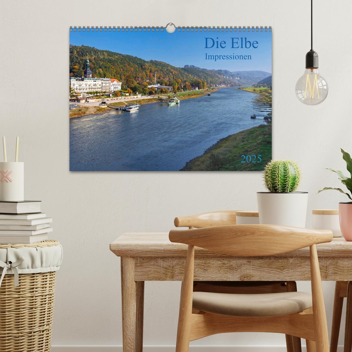 Bild: 9783435194353 | Die Elbe Impressionen (Wandkalender 2025 DIN A3 quer), CALVENDO...