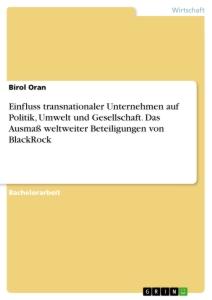 Cover: 9783346054241 | Einfluss transnationaler Unternehmen auf Politik, Umwelt und...