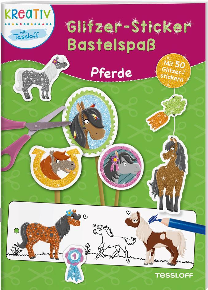 Cover: 9783788645687 | Glitzer-Sticker Bastelspaß. Pferde | Nadja Schwendemann | Broschüre