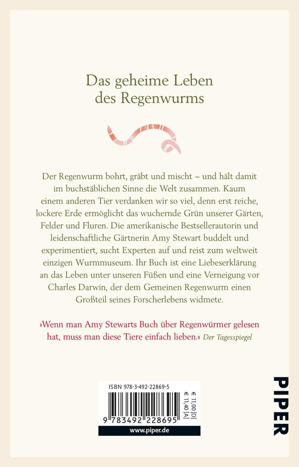 Rückseite: 9783492228695 | Der Regenwurm ist immer der Gärtner | Amy Stewart | Taschenbuch | 2020