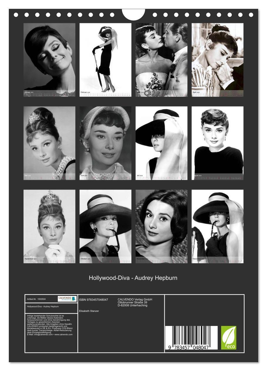 Bild: 9783457048047 | Hollywood-Diva - Audrey Hepburn (Wandkalender 2025 DIN A4 hoch),...