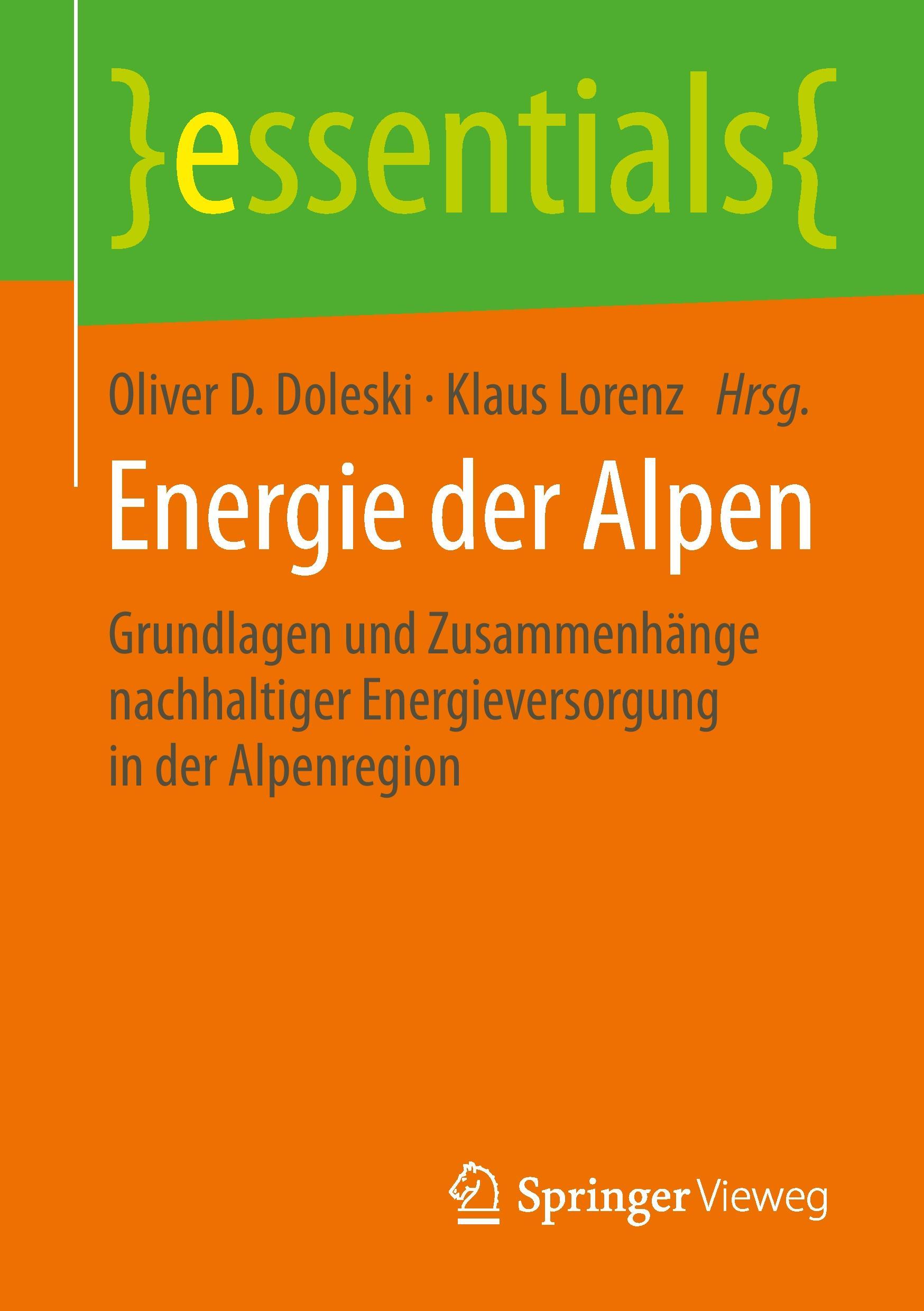 Cover: 9783658083823 | Energie der Alpen | Klaus Lorenz (u. a.) | Taschenbuch | essentials