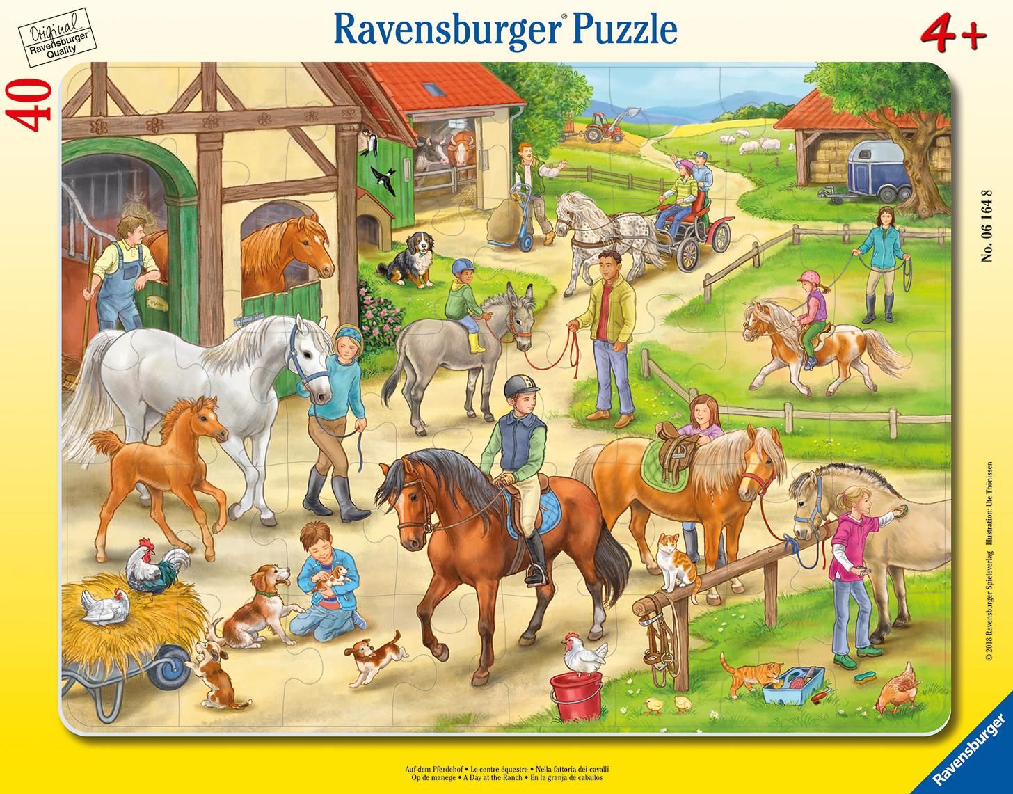 Cover: 4005556061648 | Auf dem Pferdehof - Puzzle mit 40 Teilen | Spiel | 06164 | Deutsch