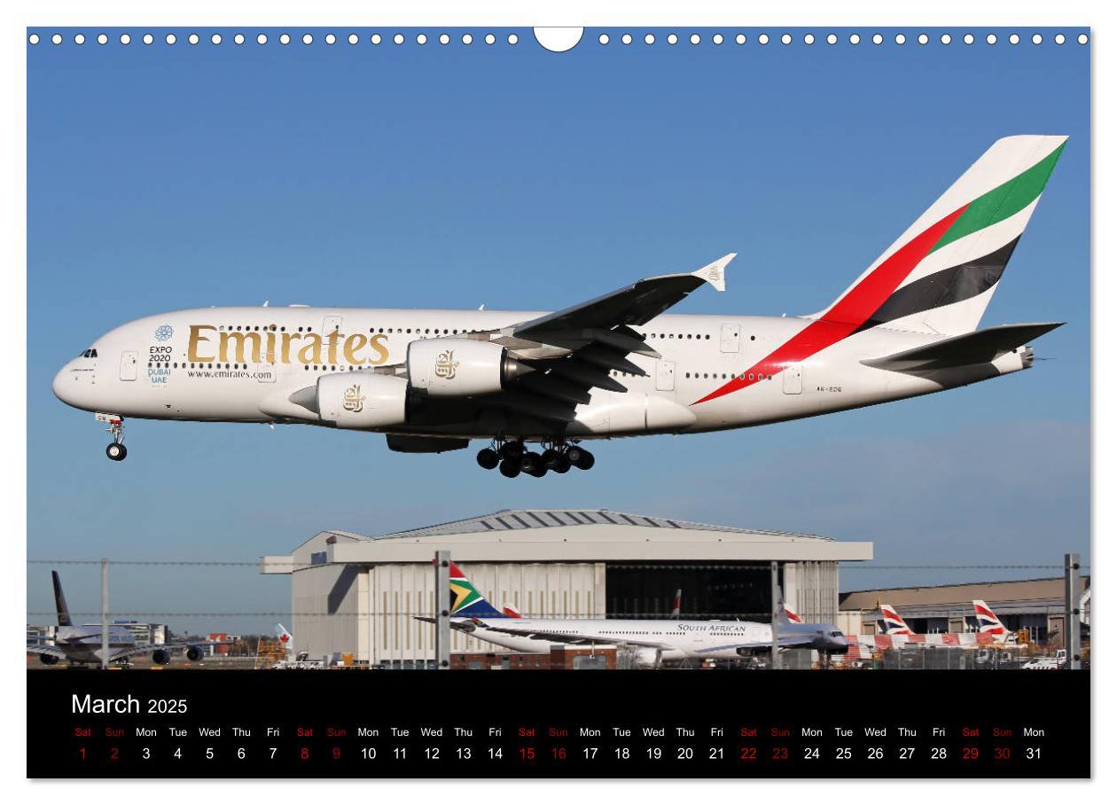 Bild: 9781325946358 | A380 SuperJumbo (Wall Calendar 2025 DIN A3 landscape), CALVENDO 12...