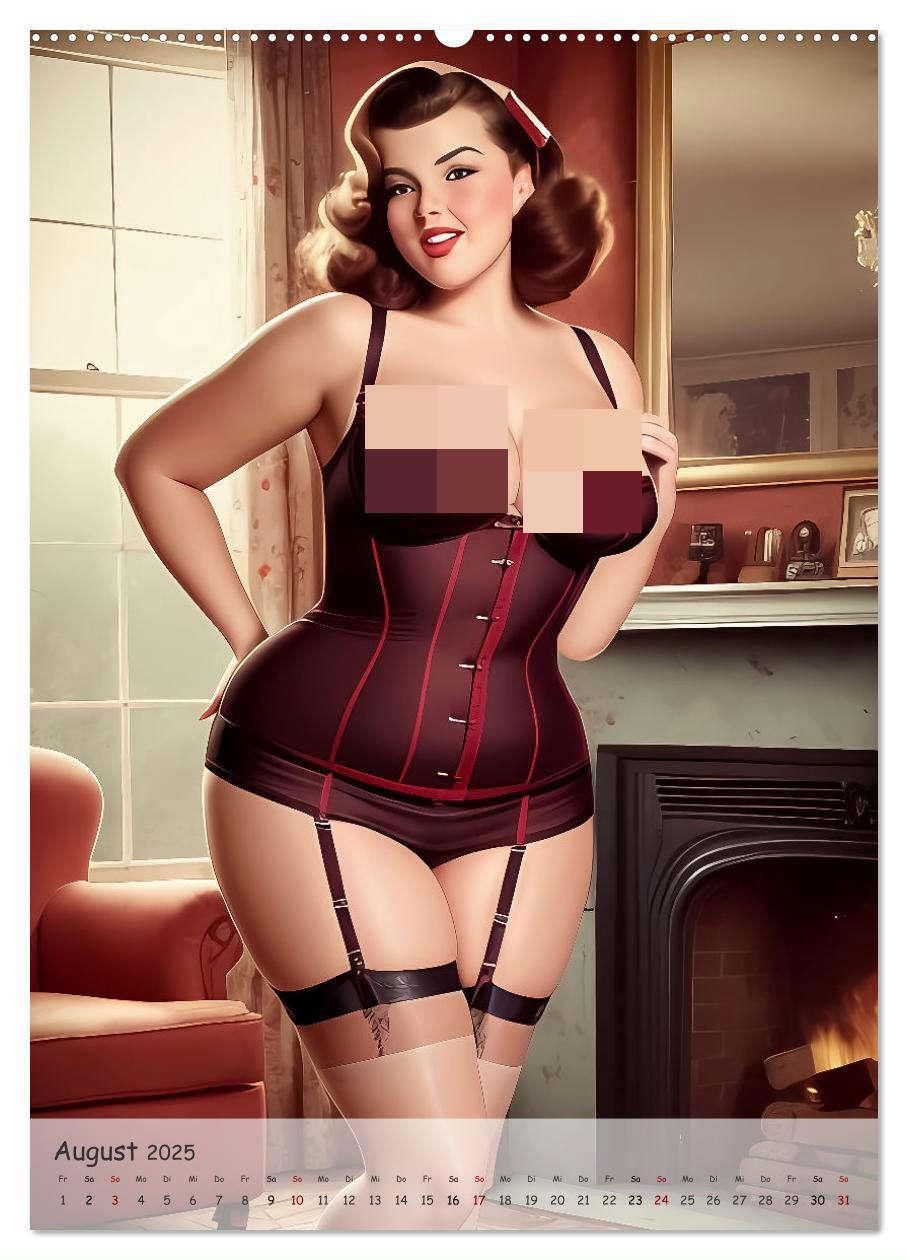 Bild: 9783383808654 | Pin-up Girls - Retro Glamour (hochwertiger Premium Wandkalender...