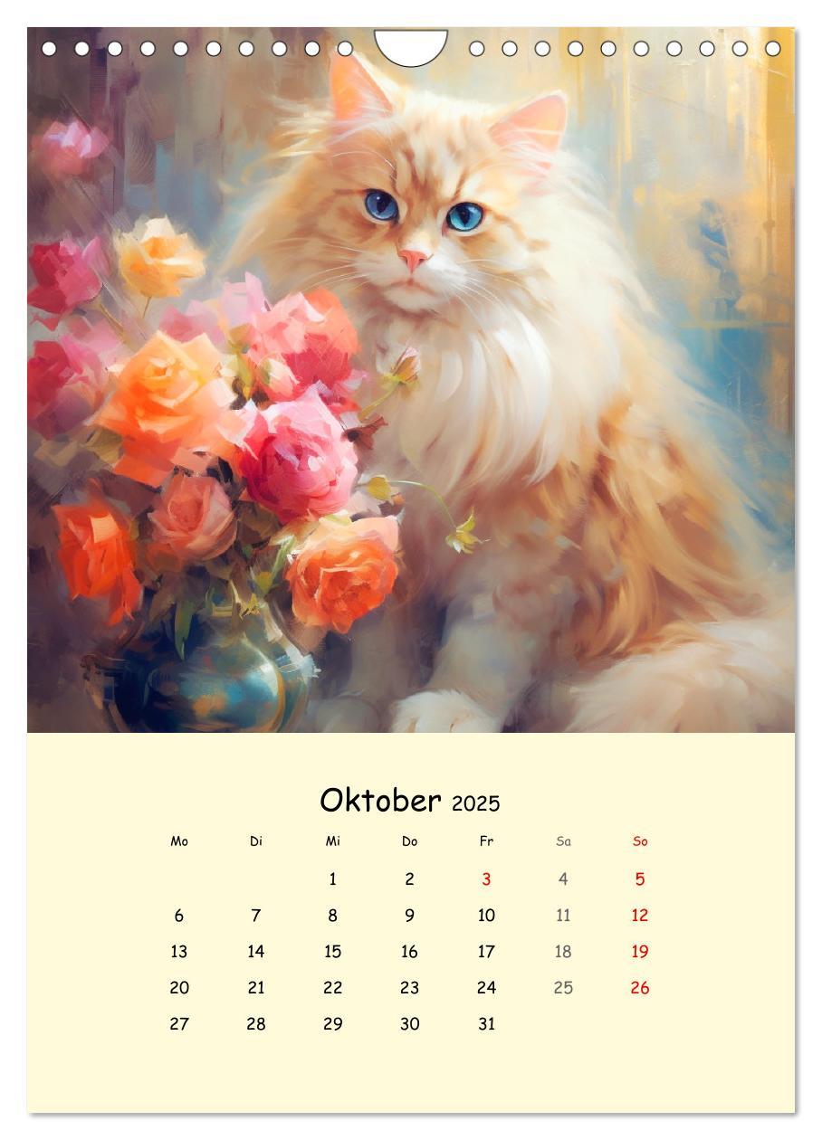 Bild: 9783435867363 | Liebliche Katzen. Anmut und Würde mit Blumen (Wandkalender 2025 DIN...