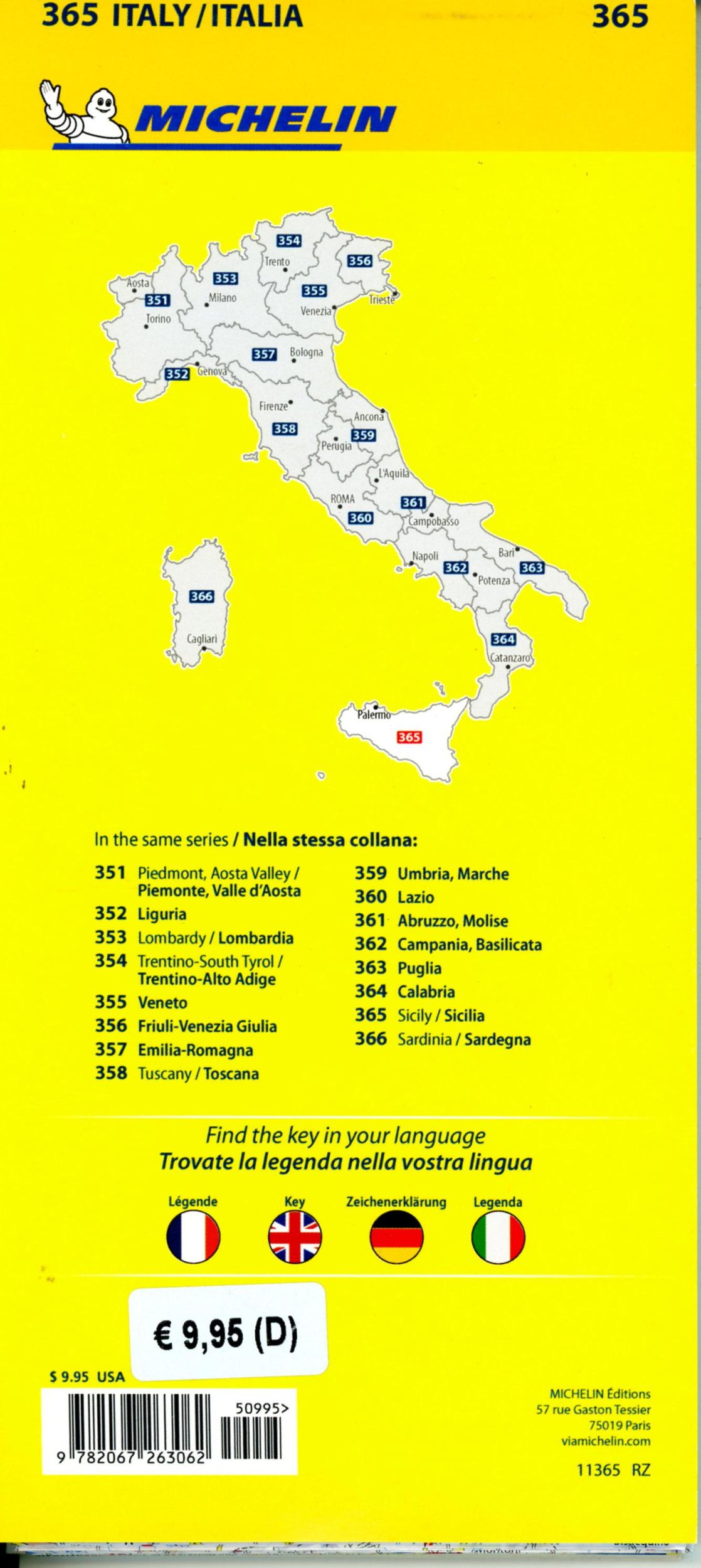 Bild: 9782067263062 | Michelin Sizilien | Map | (Land-)Karte | Michelin-Karten | Gefalzt