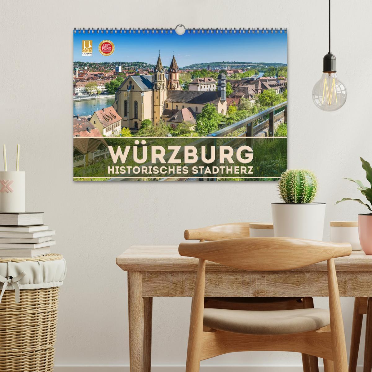 Bild: 9783435448227 | WÜRZBURG Historisches Stadtherz (Wandkalender 2025 DIN A3 quer),...