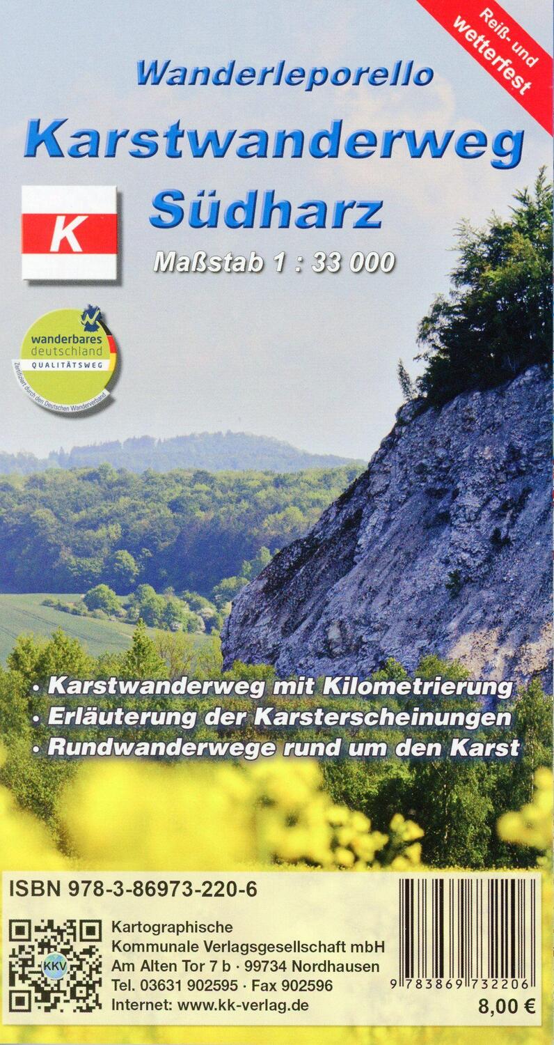 Cover: 9783869732206 | Karstwanderweg Südharz | Reiß- und Wetterfestes Wanderleporello | mbH