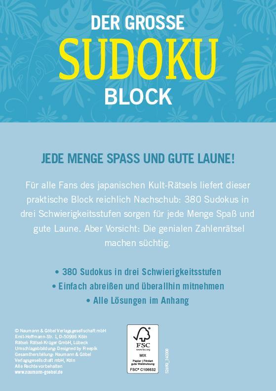 Rückseite: 9783625195986 | Der große Sudoku-Block Band 8 | Taschenbuch | Der große Sudokublock