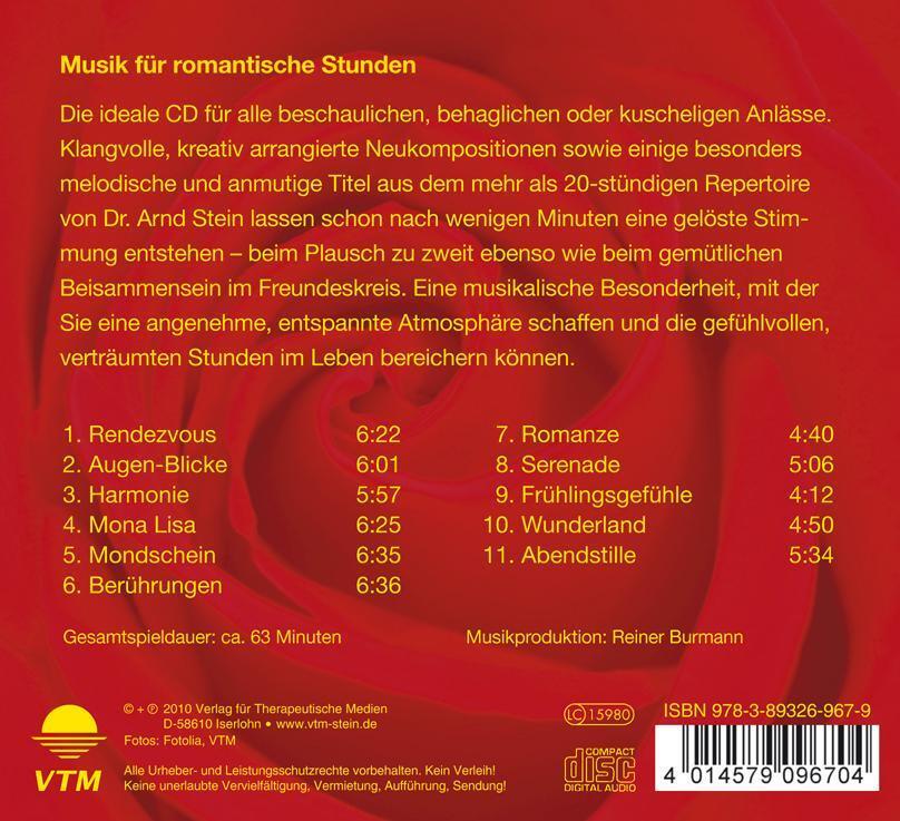 Rückseite: 9783893269679 | Musik für romantische Stunden | Zum Wohlfühlen und Genießen | Stein