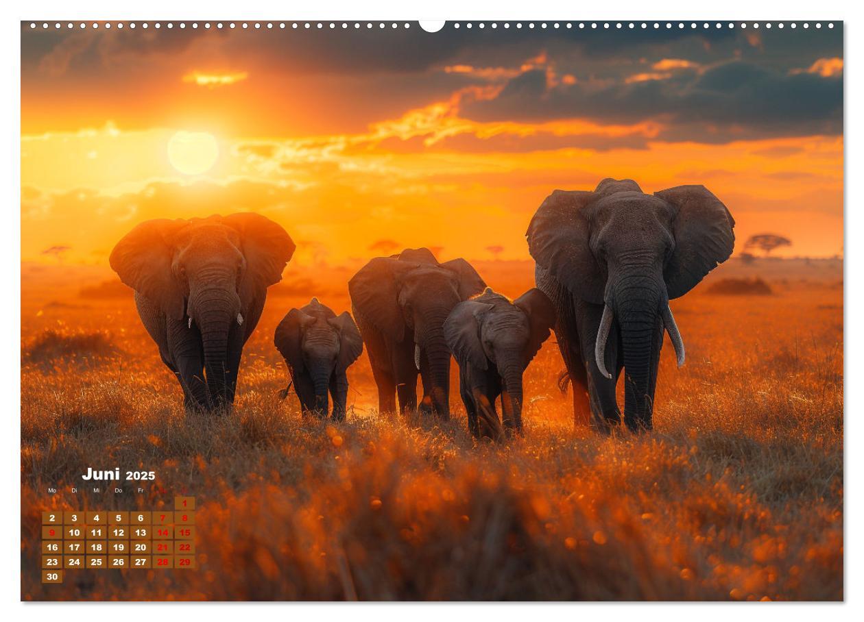 Bild: 9783383798030 | Liebenswerte Elefanten (Wandkalender 2025 DIN A2 quer), CALVENDO...