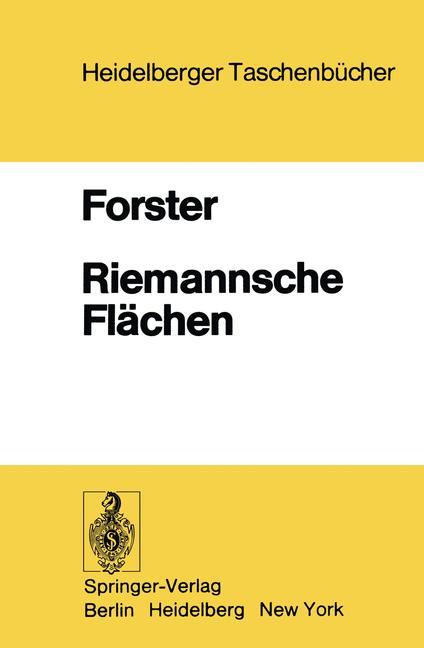 Cover: 9783540080343 | Riemannsche Flächen | O. Forster | Taschenbuch | Paperback | x | 1977