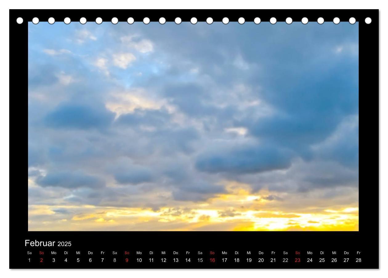 Bild: 9783435832149 | Wolkenbilder (Tischkalender 2025 DIN A5 quer), CALVENDO Monatskalender