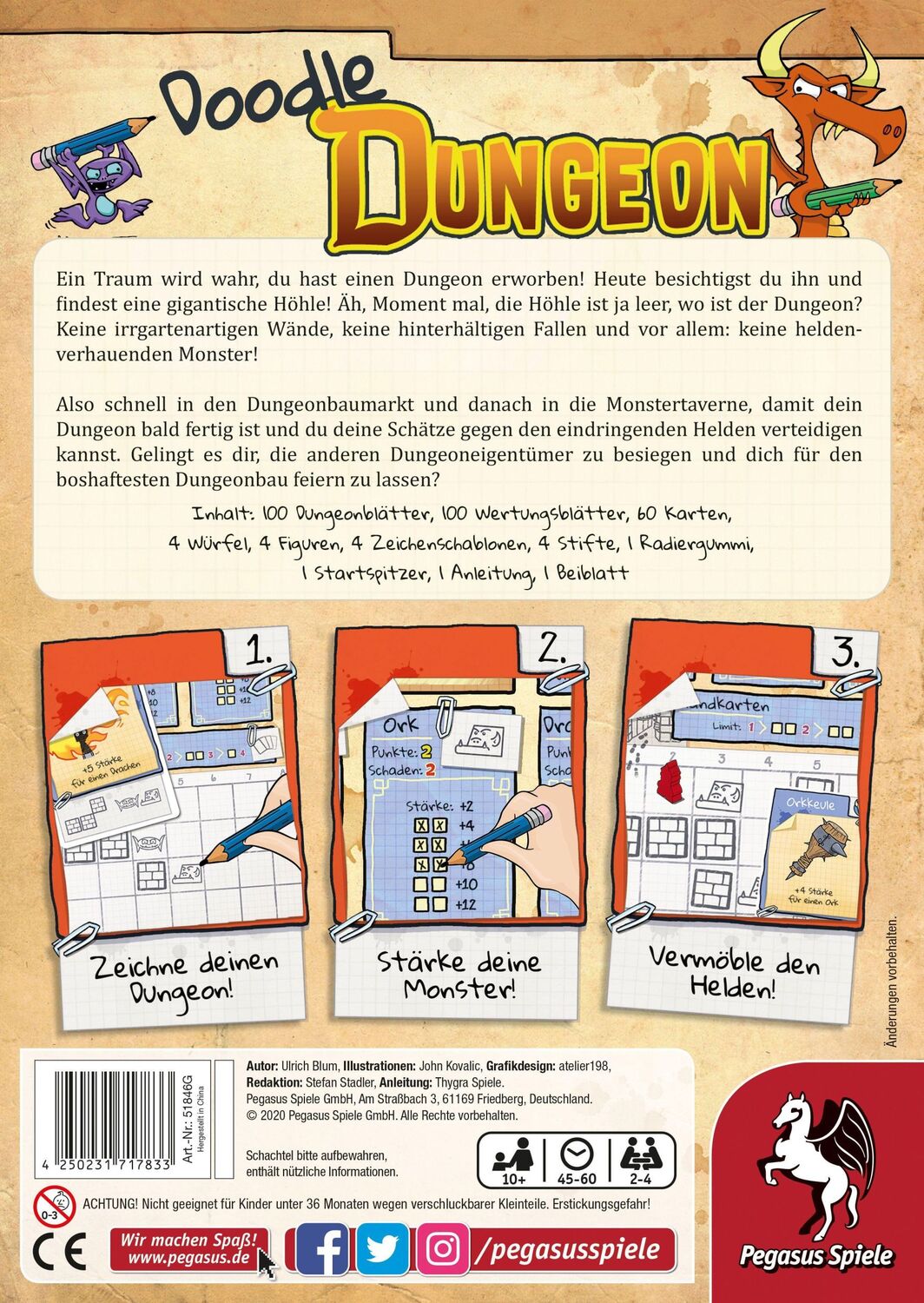 Bild: 4250231717833 | Doodle Dungeon (deutsche Ausgabe) | Spiel | 51846G | Deutsch | 2021