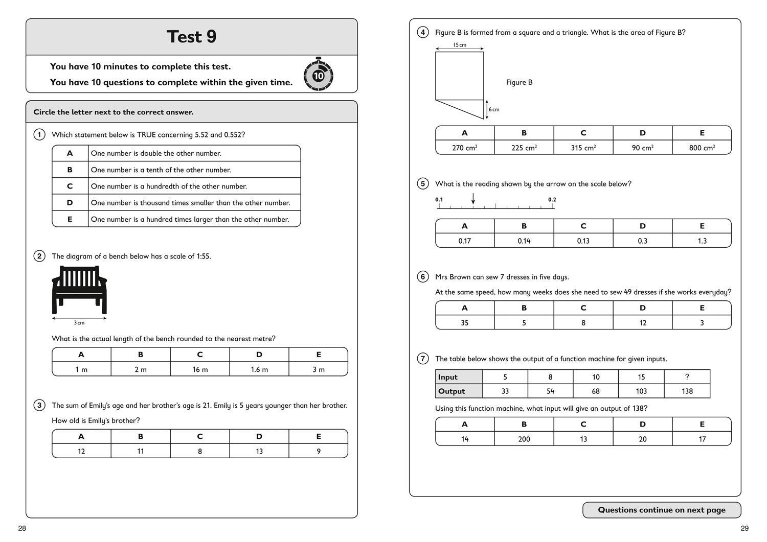 Bild: 9781844199150 | 11+ Maths Quick Practice Tests Age 10-11 (Year 6) | Letts 11 | Buch