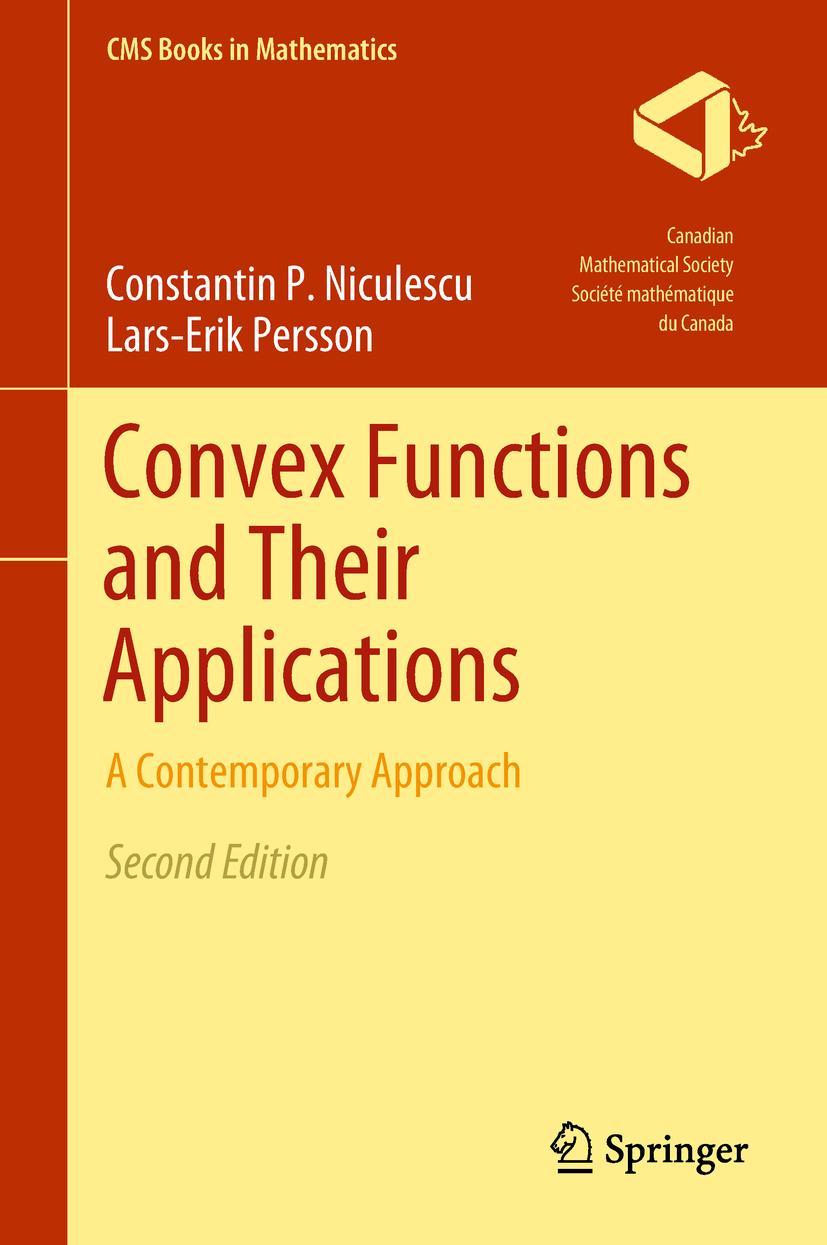 Cover: 9783319783369 | Convex Functions and Their Applications | A Contemporary Approach