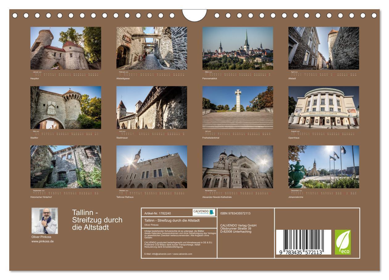 Bild: 9783435572113 | Tallinn - Streifzug durch die Altstadt (Wandkalender 2025 DIN A4...