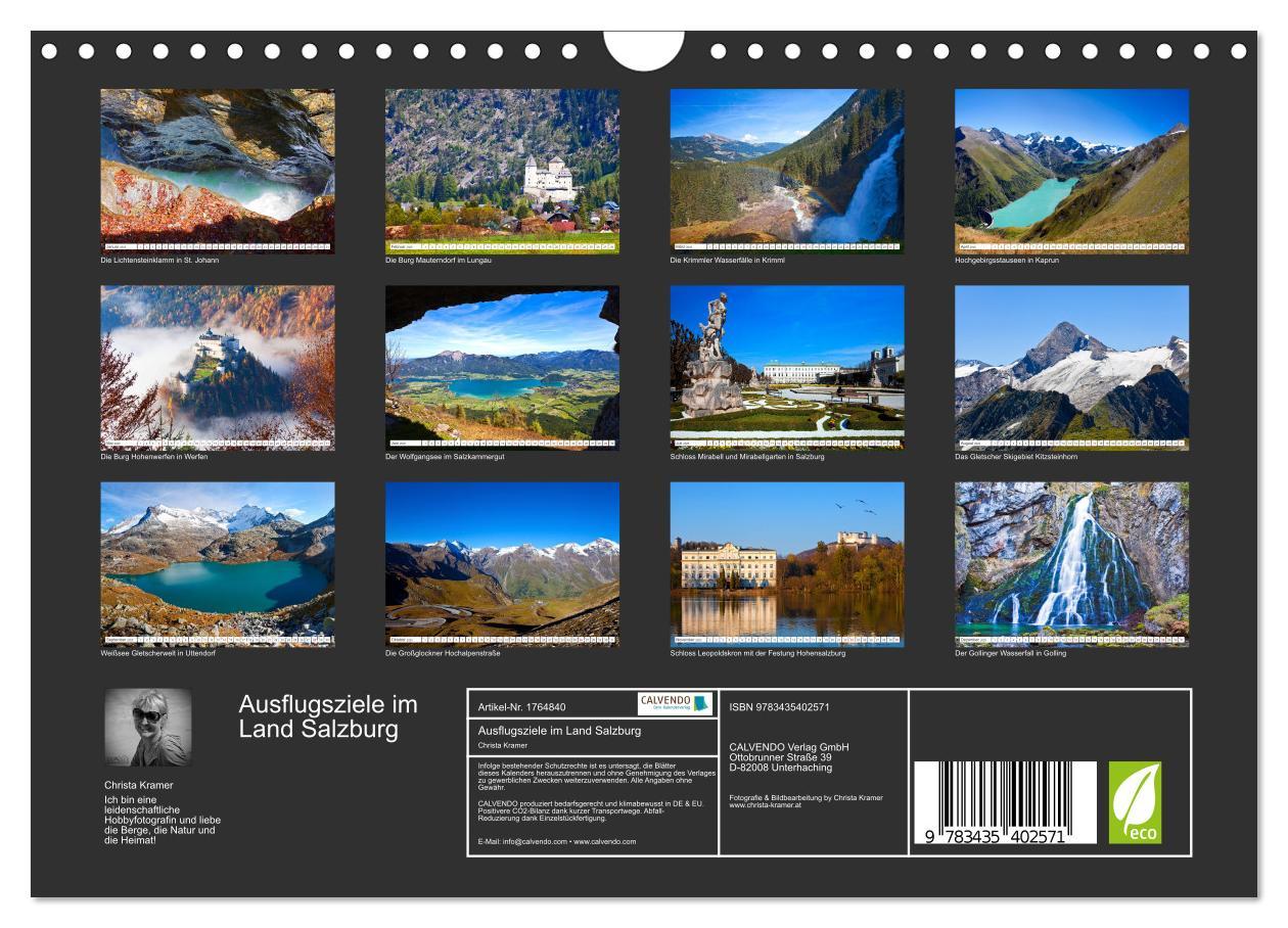 Bild: 9783435402571 | Ausflugsziele im Land Salzburg (Wandkalender 2025 DIN A4 quer),...