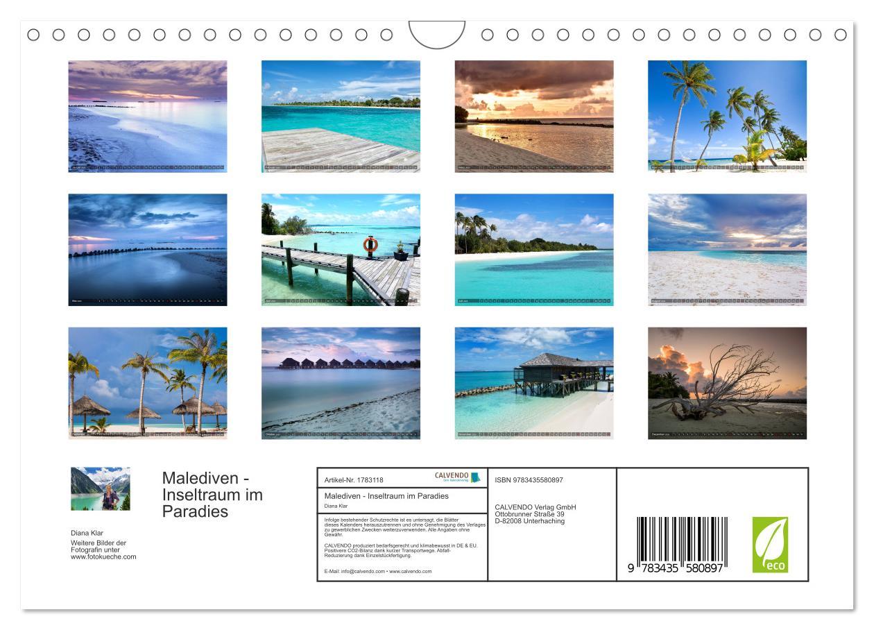 Bild: 9783435580897 | Malediven - Inseltraum im Paradies (Wandkalender 2025 DIN A4 quer),...