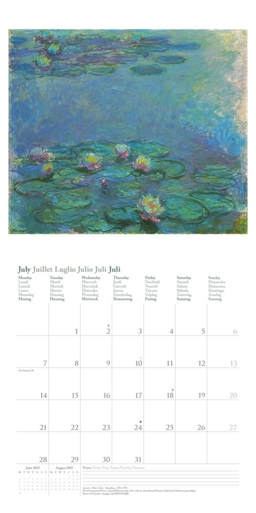 Bild: 4002725987952 | Claude Monet 2025 - Wand-Kalender - Broschüren-Kalender - 30x30 -...