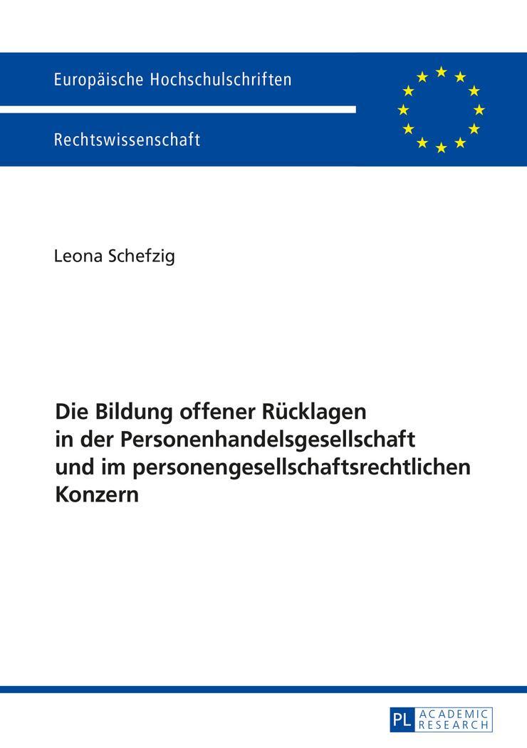 Cover: 9783631676677 | Die Bildung offener Rücklagen in der Personenhandelsgesellschaft...