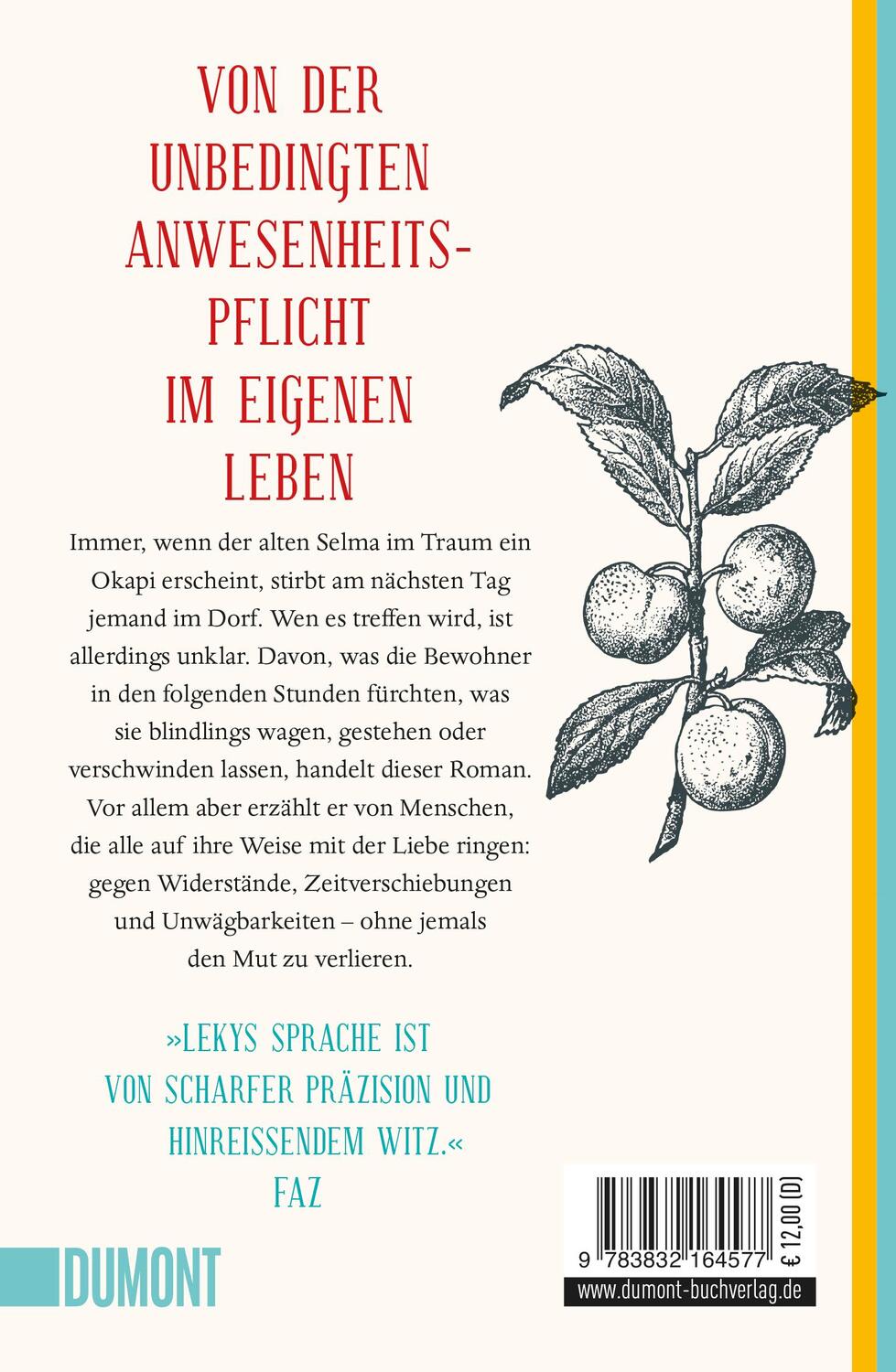 Rückseite: 9783832164577 | Was man von hier aus sehen kann | Roman | Mariana Leky | Taschenbuch