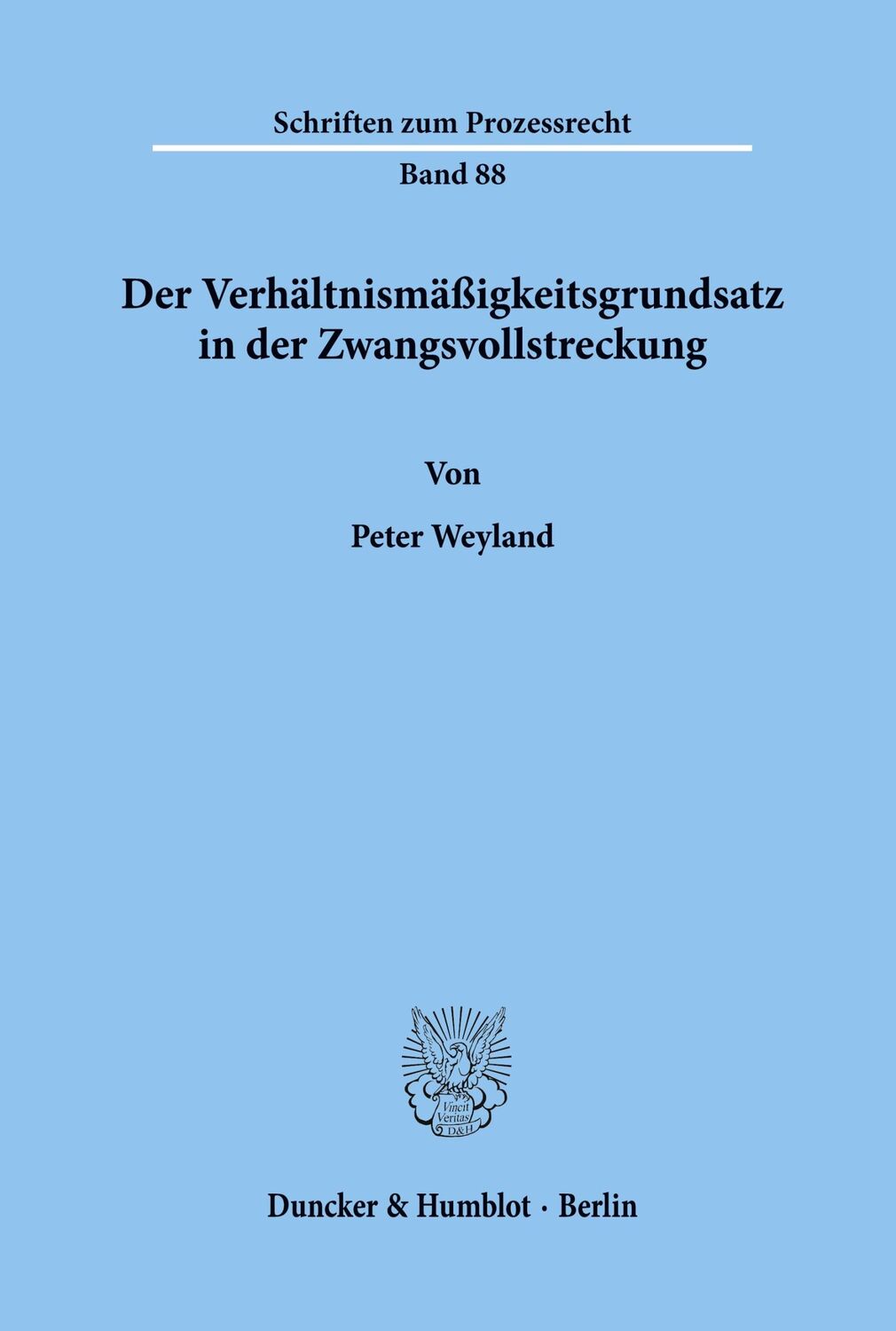 Cover: 9783428062409 | Der Verhältnismäßigkeitsgrundsatz in der Zwangsvollstreckung. | Buch